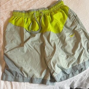 Nike Lime and Gray Sports Shorts